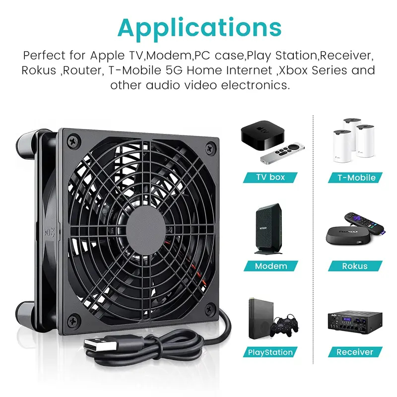 Pc Chassis - Ventilateur de boîtier PC USB 120