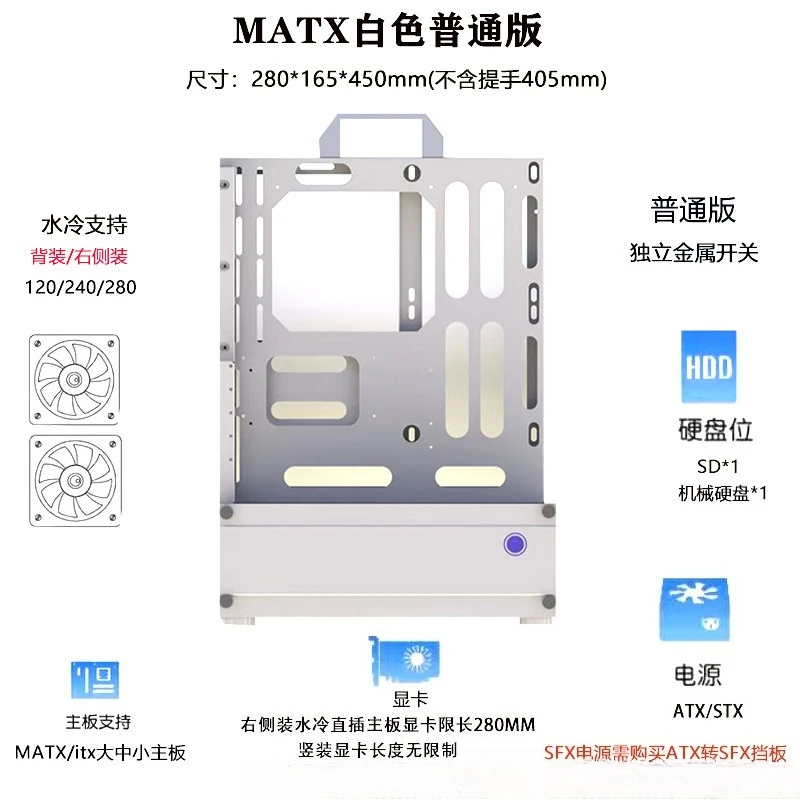 Boîtier PC vertical pour GPU,  - Pc Chassis avis et prix
