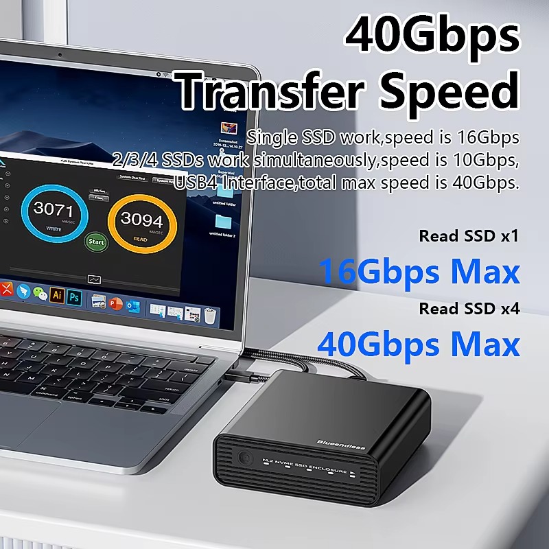 Boîtier externe USB4 en alumin - Case Fans avis et prix